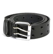 Milwaukee Leather MP7121 Men's Double Prong - Black Genuine Leather Belt w/ Interchangeable Buckle - 1.5 inches Wide