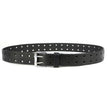 Milwaukee Leather MP7121 Men's Double Prong - Black Genuine Leather Belt w/ Interchangeable Buckle - 1.5 inches Wide