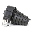 Milwaukee Leather MP7121 Men's Double Prong - Black Genuine Leather Belt w/ Interchangeable Buckle - 1.5 inches Wide
