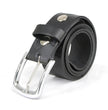 Milwaukee Leather MP7122 Men's Engine Block & Wings - Black Leather Belt w/ Interchangeable Buckle - 1.5 inches Wide