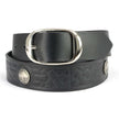 Milwaukee Leather MP7123 Men's Cross Hatch & 5 Cent Buffalo-Black Leather Belt w/ Interchangeable Buckle-1.5 In Wide