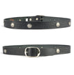 Milwaukee Leather MP7123 Men's Cross Hatch & 5 Cent Buffalo-Black Leather Belt w/ Interchangeable Buckle-1.5 In Wide