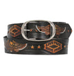 Milwaukee Leather Men's Live Free Eagle Genuine Leather Belt, MP7126