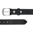 Milwaukee Leather Men's Black Two-Tone Stud Accent Genuine Leather Belt w/ Interchangeable Buckle - MP7130