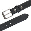 Milwaukee Leather Men's Frontier Star Black Leather Belt with Western Star Emblems  - 1.5 Inch Biker Belt - MP7135