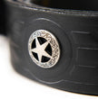 Milwaukee Leather Men's Frontier Star Black Leather Belt with Western Star Emblems  - 1.5 Inch Biker Belt - MP7135