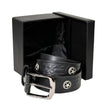 Milwaukee Leather Men's Frontier Star Black Leather Belt with Western Star Emblems  - 1.5 Inch Biker Belt - MP7135