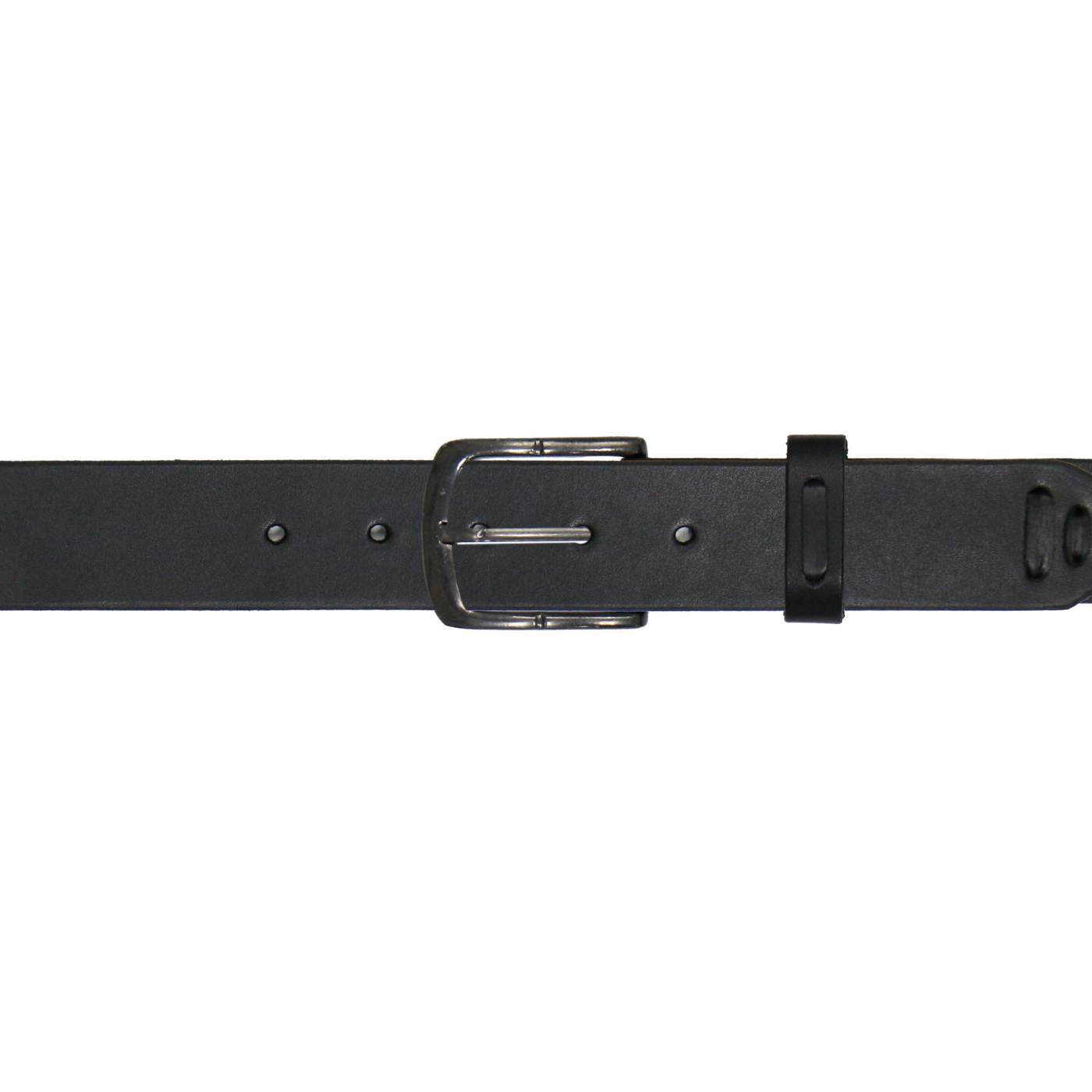 Milwaukee Leather Men's Slot Accent Black Genuine Leather Belt, MP7136