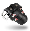 Milwaukee Leather Men's Freedom Line Black Leather Belt with USA Flag Emblems - 1.5 Inch - MP7140
