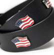 Milwaukee Leather Men's Freedom Line Black Leather Belt with USA Flag Emblems - 1.5 Inch - MP7140