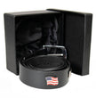 Milwaukee Leather Men's Freedom Line Black Leather Belt with USA Flag Emblems - 1.5 Inch - MP7140