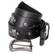Milwaukee Leather Men's Skull & Pistons Genuine Leather Belt, MP7141