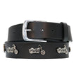 Milwaukee Leather Men's Motorcycle Emblem Genuine Leather Belt, MP7143