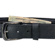 Milwaukee Leather MP7150 Men's Black Genuine Cowhide Leather Money Belt W/ Secure Front Buckle for Motorcycle Rider