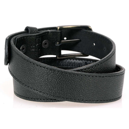 Milwaukee Leather MP7150 Men's Black Genuine Cowhide Leather Money Belt W/ Secure Front Buckle for Motorcycle Rider