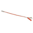 Milwaukee Leather 36'' Genuine Leather Whip - White and Orange Get Back Whip for Handlebar - Biker Whip - MP7900