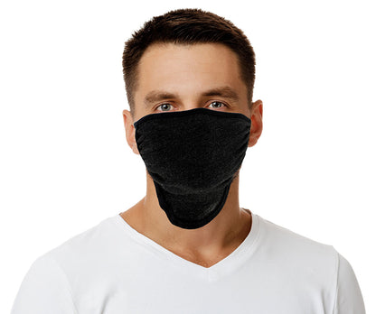 Xelement XS8003 'Black and Grey' USA Made 100 % Cotton Protective Face Mask with Optional Filter Pocket