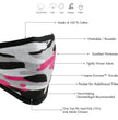 Milwaukee Leather MP7924FM Ladies 'Camouflage Pink' 100 % Cotton Protective Face Mask with Optional Filter Pocket