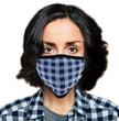 Milwaukee Leather (Multi-Pack) MP7924FM 'Blue Checkered' 100 % Cotton Protective Face Mask with Optional Filter Pocket