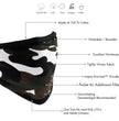 Milwaukee Leather (Multi-Pack) MP7924FM 'Camouflage Brown' 100 % Cotton Protective Face Mask with Optional Filter Pocket