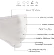 Milwaukee Leather (Multi-Pack) MP7924FM 'Solid White' 100 % Cotton Protective Face Mask with Optional Filter Pocket