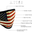 Milwaukee Leather FMD1014 'USA Flag' 100 % Cotton Protective Face Mask with Optional Filter Pocket
