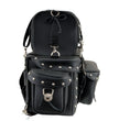 Milwaukee Leather MP8100S Large Black PVC 2-Piece Studded Motorcycle Touring Pack Sissy Bar Bag