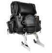 Milwaukee Leather MP8100S Large Black PVC 2-Piece Studded Motorcycle Touring Pack Sissy Bar Bag