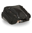 Milwaukee Leather MP8105 Large Black Textile Motorcycle Back Rack Sissy Bar Bag with 4 Outer Pockets