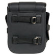 Milwaukee Leather MP8110 Small Black PVC Motorcycle Cruiser Style Turn Clasp/Zipper Sissy Bar Bag