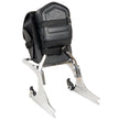 Milwaukee Leather MP8110 Small Black PVC Motorcycle Cruiser Style Turn Clasp/Zipper Sissy Bar Bag
