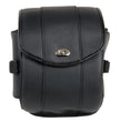 Milwaukee Leather MP8110 Small Black PVC Motorcycle Cruiser Style Turn Clasp/Zipper Sissy Bar Bag