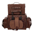 Milwaukee Leather MP8127RT Large Retro Brown 4-Piece Studded PVC Motorcycle Bag Touring Pack
