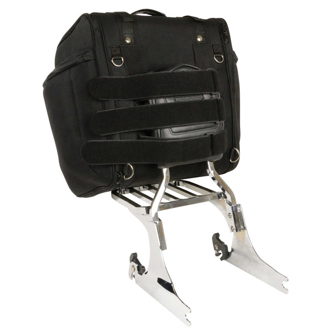 Motorcycle Back Rst Milwaukee Performance MP8130 Medium Black Textile Motorcycle Back Rest ...