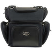 Milwaukee Leather MP8170 Medium Black '5 Pocket' Textile Motorcycle Double Barrel Sissy Bar Rack Bag