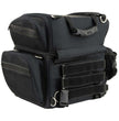 Milwaukee Leather MP8170 Medium Black '5 Pocket' Textile Motorcycle Double Barrel Sissy Bar Rack Bag
