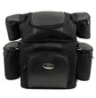 Milwaukee Leather MP8180 Medium Black '5 Pocket' Motorcycle Textile Double Barrel Sissy Bar Bag