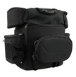Milwaukee Leather MP8180 Medium Black '5 Pocket' Motorcycle Textile Double Barrel Sissy Bar Bag