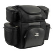 Milwaukee Leather MP8180 Medium Black '5 Pocket' Motorcycle Textile Double Barrel Sissy Bar Bag