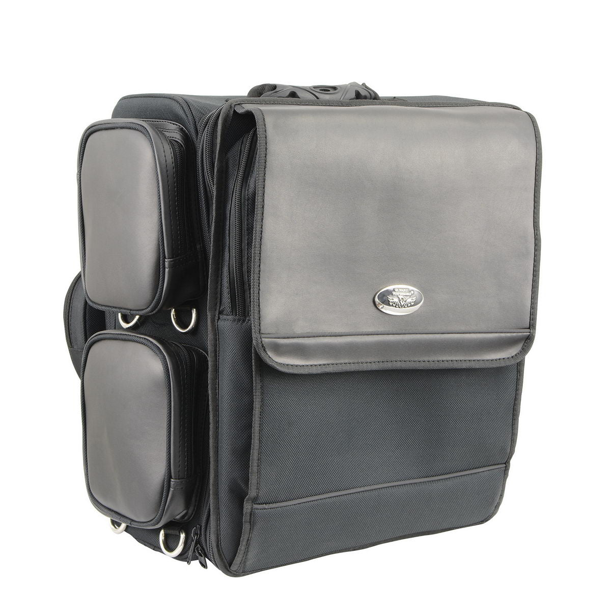 Milwaukee Leather MP8185 Large Black '4 Pocket' PVC Motorcycle