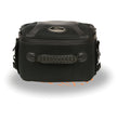 Milwaukee Leather MP8190 Small Black 'Sporty' Motorcycle Textile and PVC Sissy Bar Rack Bag