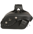 Milwaukee Leather MP8301 Black PVC Medium Cruiser Style Riveted Throw Over Saddlebags
