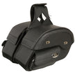 Milwaukee Leather MP8305 Black PVC Cruiser Style Slant Pouch Throw Over Saddlebags
