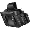 Milwaukee Leather MP8315 Black Zip Off PVC Throw Over Saddlebags with Bonus Side Pockets