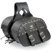 Milwaukee Leather MP8330 Black Medium Zip-Off PVC Studded Throw Over Saddlebags