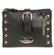 Milwaukee Leather MP8800 Women's Black Leather Studded Shoulder Bag
