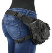 Milwaukee Leather MP8840 Black Leather Conceal and Carry Tactical Thigh Bag with Waist Belt