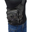 Milwaukee Leather MP8840 Black Leather Conceal and Carry Tactical Thigh Bag with Waist Belt