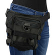 Milwaukee Leather MP8841 Black Textile Conceal and Carry Tactical Thigh Bag with Waist Belt