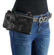 Milwaukee Leather MP8851 Women's Black Leather Multi Pocket Belt Bag